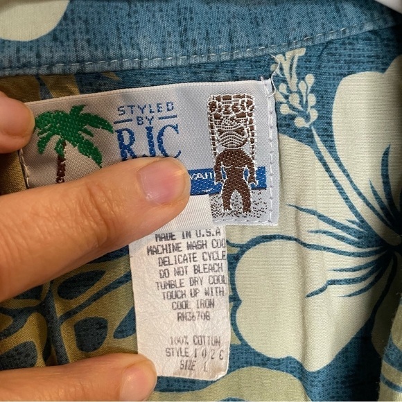 Vintage 70s RJC Floral Hawaiian Button Down Shirt L - Picture 10 of 10